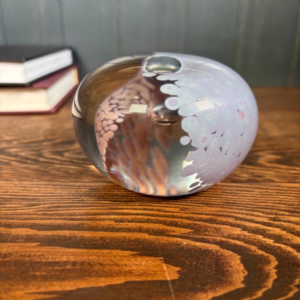 Vintage Hot Island Glass Art Paperweight Early Maui Studio Signed Hawaiian Glass - Picture 9 of 16
